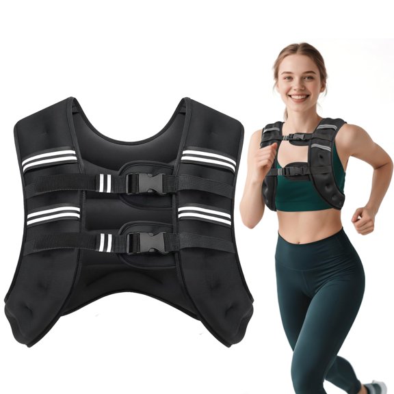 Chaleco pesado Ragebby para hombre y mujer de 5,4 kg con banda reflectante