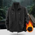 thumbnail image 2 of Jerdar Men's Fashion Fall and Winter Windproof and Waterproof Double-sided Wear Washed Cotton-padded Jacket with Long Sleeve Pocket Zipper Jacket Coat., 2 of 5