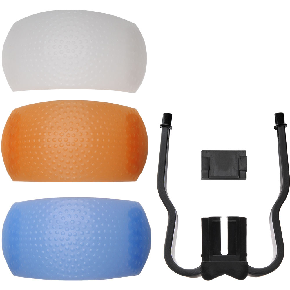 Universal 3 Color Diffuser Filter Set for PopUp DSLR Camera Flashes
