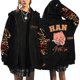 thumbnail image 1 of Sudadera con capucha y cremallera con estampado de tendencia Stray Kids Han Korea Poliéster, 1 of 1