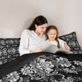 thumbnail image 5 of Castle Fairy Bohemian Damask Queen Comforter Set,Traditional Flower Bedding Comforter Set, 5 of 8