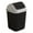Black, variant on Wzzjkit Trash Can Square Trash Can with Lid Office Bathroom Waste Bin Plastic Garbage Bin Odor Control Small Space Desk Side Bin Kitchen Trash Can