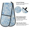 thumbnail image 4 of Dailycode Double Sided Oven Mitt with Loop Heat Resistant Kitchen Long Potholders 7" x 35" Shells Starfish Corals, 4 of 6