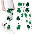 thumbnail image 7 of Avrnliq Girls St. Patrick's Day Clover Print Leggings, Green Stretch Pants, Machine Washable Casual Playwear for Girls Age 4-12,Size 3 T, 7 of 7