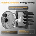 thumbnail image 2 of CAMMOO 16" Wall Mount Fan with Smart Touchscreen Controller, 10-Speed Shutter Exhaust Fan for Garage, Attic & Greenhouse, Black, 2 of 7