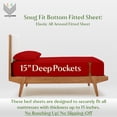 thumbnail image 3 of Split King 5-Piece Sheet Set, 600-TC Giza Cotton, 15 inch Deep Pockets - Burgundy, 3 of 7
