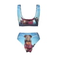 thumbnail image 2 of Honeii Elephant Sits Print Women’s Bikini Set,Two Piece Swimsuit Bathing Suits,Stylish High Elasticity Swimwear for Beach and Pool, 2 of 7