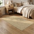 thumbnail image 2 of ODIKA 5'x7' Washable Area Rug Neutral Retro Cream Lattice Botanical Motif Featuring Stylized for Dining Room, Under Table, Home Office, Non-Slip Chair-Friendly, 2 of 7