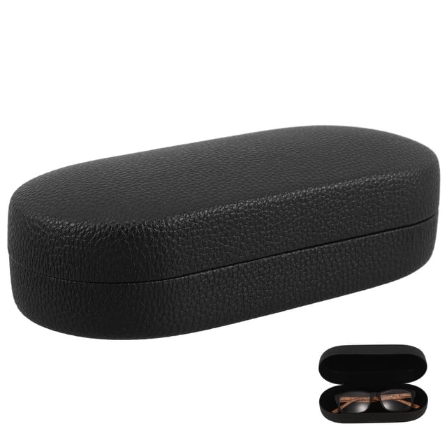 ColoMX Estuche rígido para gafas de sol, estuche protector para gafas de sol y anteojos, caja portátil con soporte para gafas, color negro