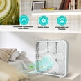 thumbnail image 4 of Ventilador de piso Simple Deluxe de 20 pulgadas, ventilador de enfriamiento de 3 velocidades con aspas de forma aerodinámica, conveniente asa de transporte y parrillas de seguridad, color blanco, 4 of 5