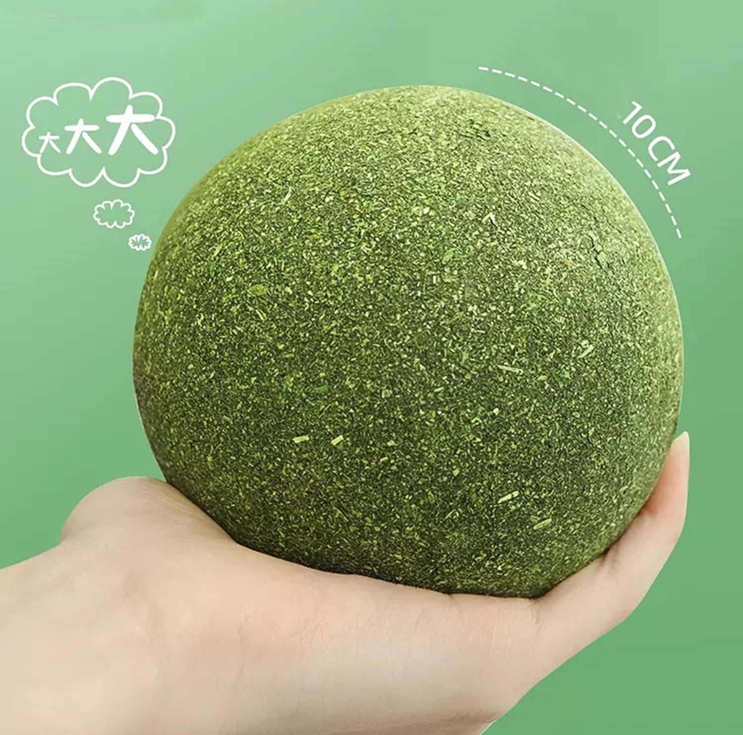 Jumbo Catnip Ball Toy with Mint Teeth Cleaning Chew