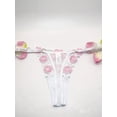 thumbnail image 2 of Tangas de malla con bordado floral, bragas con aros y bloques de color cautivadores, lencería y ropa interior femenina, 2 of 5