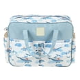 thumbnail image 1 of Sac Messager pour Maman, Sac Messager Léger pour Couches de Bébé Compartiment Imperméable Portable Sangle Réglable pour Extérieur Baleine Bleue, 1 of 7