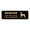 Black Gold, variant on Standard Beware Dog Will Bite Sign (White/Red) - Large