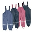 thumbnail image 7 of XIMIN European Kids Wind, Mud, Snow and Waterproof Rain Pants Dungarees Unlined and Fleece Lined for Little Boys and Girls Rainwears Lightweight (1-2 Years, NY1), 7 of 7