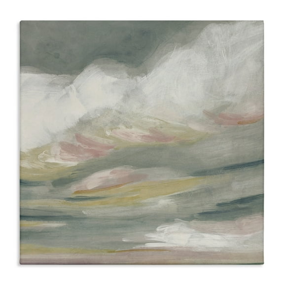 Stupell Industries Storm Clouds Abstraction Landscape Painting Gallery Wrapped Canvas Art Print Wall Art, 17 x 17