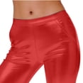 thumbnail image 6 of UVEASISHA Women's Faux Leather Leggings High-Waisted Stretchy Athletic Tights Night Out Fashion Events Carnival Party Skinny Pants with Pockets Red XXL, 6 of 7