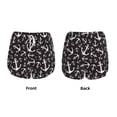 thumbnail image 5 of Picia Anchors Pattern Women's 2 in 1 Athletic Running Shorts High Waisted Workout Casual Gym Sweat Shorts with Comfy Liner Zipper Pockets-Small, 5 of 9