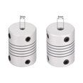 thumbnail image 2 of 3mm to 4mm Aluminum Alloy Shaft Coupling Flexible Coupler Motor Connector Joint L25xD19 2pcs, 2 of 6