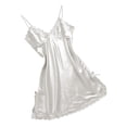 thumbnail image 4 of Camisón de satén Yinane con encaje para mujer METRO, 4 of 7