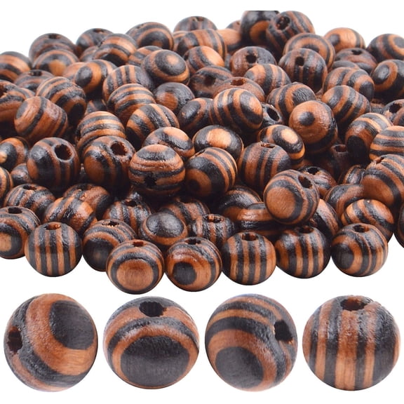 200 Piece Natural Wooden Beads Spacer Beads for Crafting Decoration Jewelry Making,8mm