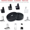 thumbnail image 3 of 2x Extractor Hood Filter, Ø175 mm Activated Carbon Filter Kitchen Extractor Air Recirculation Replacement Recirculation Filter for Respekta Miz0031, Klarstein, Pkm Co4, 3 of 3