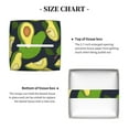 thumbnail image 5 of Picia Fresh Avocado Pattern Tissue Box Cover,PVC Leather Square Holder,Tissue Box Holder with Magnetic Bottom,Facial Paper Organizer Dispenser-5.2"X5.2"X5.2", 5 of 8