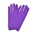 thumbnail image 1 of Purple Womens Solid Color Elastic Cycling Sun Protection Hand Protection Thin Style Etiquette Performance Milk Silk Dance Gloves In Purple Breathable And Stretchable For Daily Use, 1 of 1