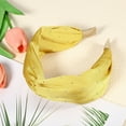 thumbnail image 4 of Unique Bargains 1 Pc Fashion Faux Diamond Knitted Crossover Headband for Women 5.91"x2.17" Yellow, 4 of 6