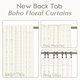 thumbnail image 3 of Cortinas Lino Rosa, color topo transparente, estampado bohemio, 115 cm x 114 cm, 3 of 9
