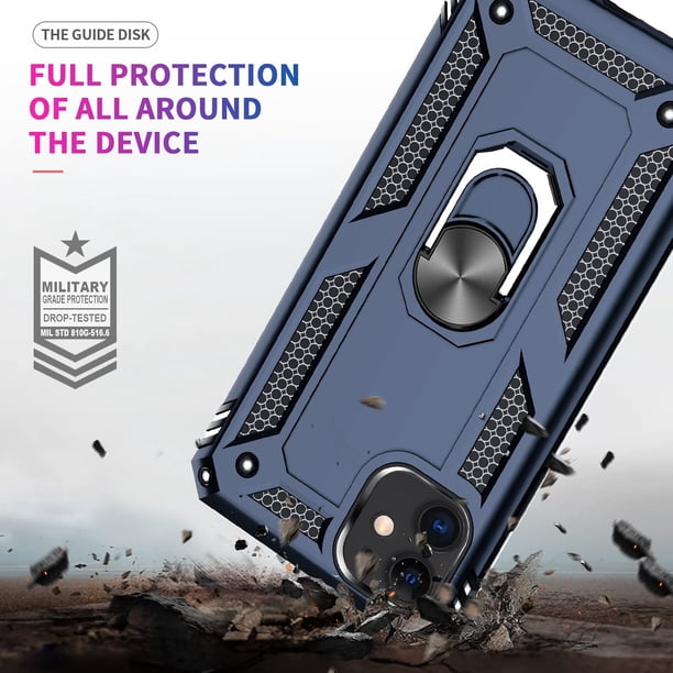 iPhoneアクセサリー Hybrid Shockproof Case (Steel Blue) For Apple iPhone 16 (6.1