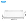 thumbnail image 2 of Uxcell 4" x 8" Bandeja Mini Blanca Plástica Rectangular de Madera 6Pack, 2 of 6