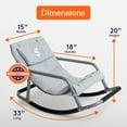 thumbnail image 4 of Special Supplies Sensory Rocking Chair for Kids - Comfortable Kids Rocker- Versatile Floor Chair with Soft Fabric and Stability for Playroom, Bedroom, or Nursery (Ages 3+) - Grey, 4 of 8