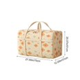 thumbnail image 5 of Large Storage Bags with Reinforced Handles, Heavy Duty Clothing and Bedding Organizer Totes with Double Zippers for Closet, Moving and Christmas Decor Storage, Orange-XL, 5 of 8