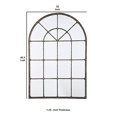 thumbnail image 5 of Benjara BM230910 Arched Window Pane Metal Accent Mirror, Bronze, 5 of 5