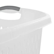 Sterilite Extra Large 2.7 Bushel Plastic Laundry Basket with 2 Carry Handles, White, Adult