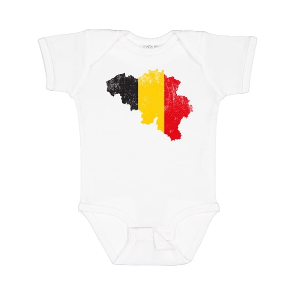 Inktastic Belgian Map Flag Boys or Girls Baby Bodysuit