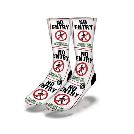 

NO WEED NO ENTRY Funny Weed Socks