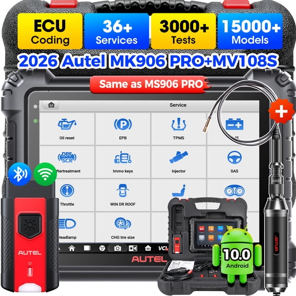 Autel Car Diagnostic Tool MaxiCOM MK906 PRO with MV108S, ECU C0ding , D0IP and CANFD, 3000 Tests, 36 Resets
