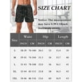 thumbnail image 7 of FEOYA Casual Running Shorts Men's Camo Athletic Shorts Male Camouflage Gym Short Breathable Tennis Activewear Workout Short Elastic Waist Drawstring Cool Streetwear with Pockets L Black, 7 of 7