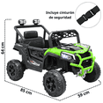 thumbnail image 4 of Montable Eléctrico para Niños 4x2 con Luces Delanteras Puertas Volante con Sonido Bluetooth Batería 12V desde 3 Años hasta 30 kg - Verde, 4 of 7