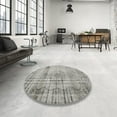 thumbnail image 4 of Ahgly Company Machine Washable Indoor Round Traditional Granite Gray Area Rugs, 3' Round, 4 of 7