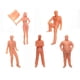 thumbnail image 3 of Figuras de personas en miniatura 5x 1:64, figuras de personas pequeñas, personas en miniatura realistas de resina de simulación para ornamento de, 3 of 9