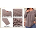 thumbnail image 6 of WellSize Plus Size Women Blouses Lace Long Sleeve Boho Tops Crew Neck Fall Shirts Trendy Tunic Blouses, 6 of 9