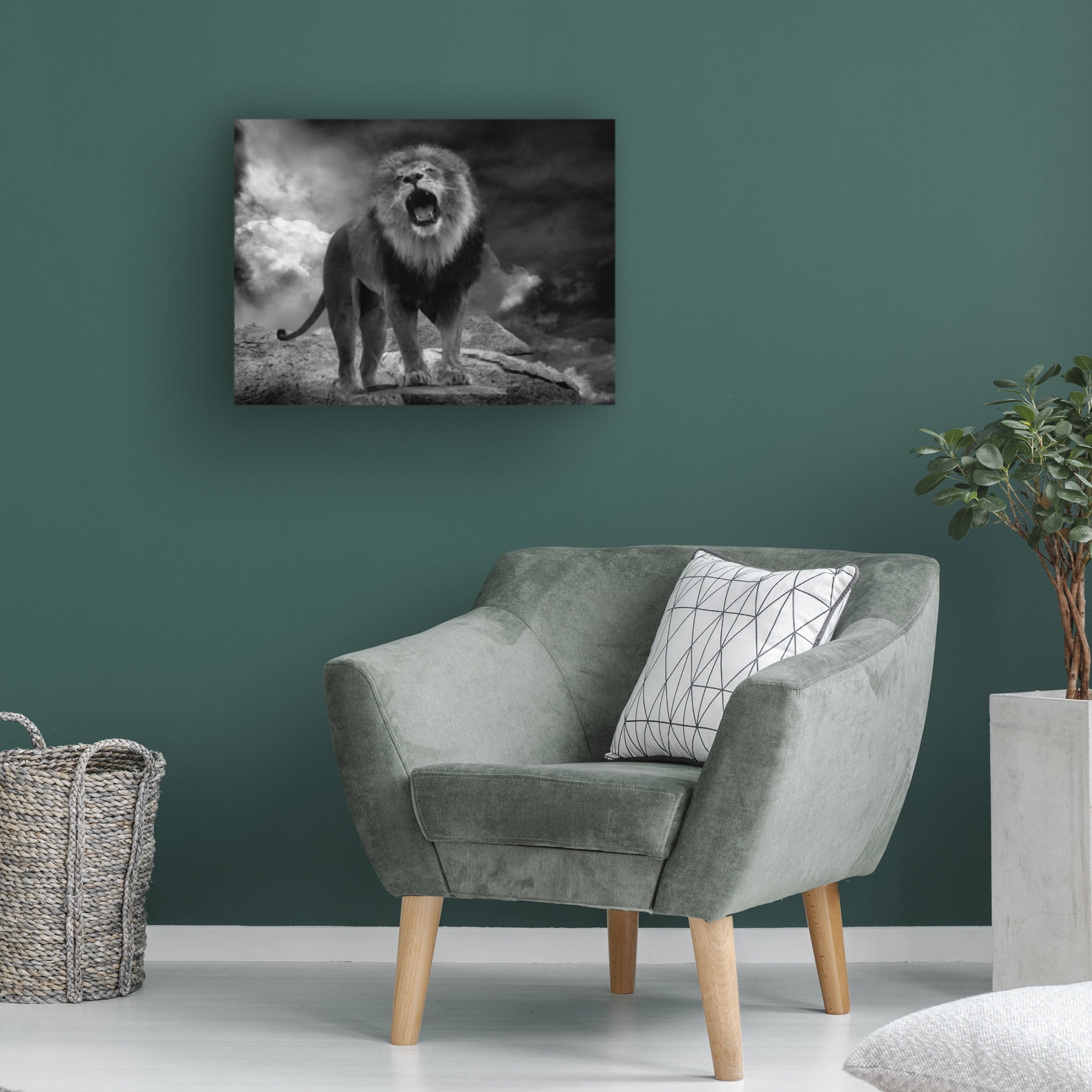 Trademark Fine Art Krystina Wisniowska Lions Roar Canvas Wall Art