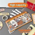 thumbnail image 2 of Large Capacity Transparent Pencil Pouch Capibala Transparent Stationery Pouch Multi-functional Stationery Storage Supplies 1, 2 of 5