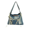 thumbnail image 2 of Bolso bandolera de mezclilla Salvador Bolso de hombro para mujer gran capacidad, 2 of 8