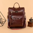 thumbnail image 1 of LinYooLi New ALLIGATOR Pattern Woman Backpack Fashion Ladies Travel Rucksack College Student Bagpack, 1 of 6