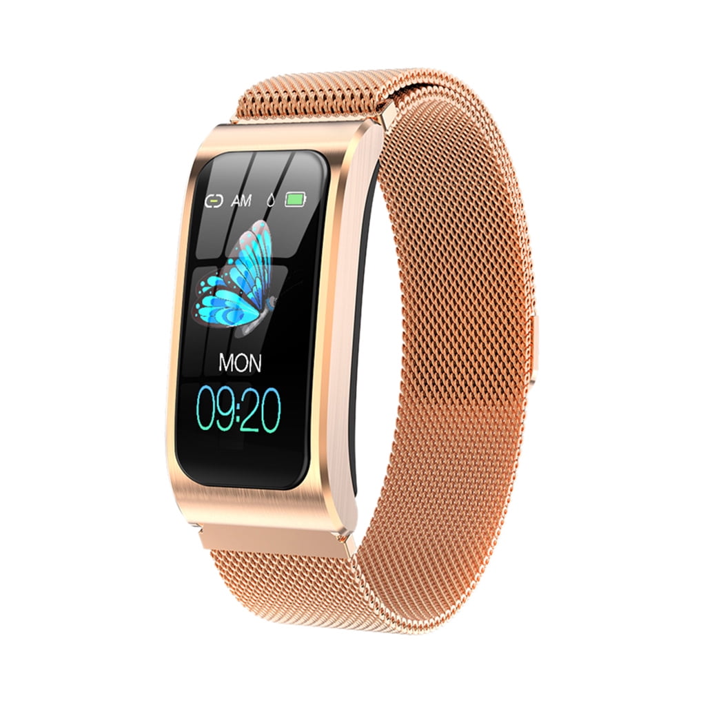 Smart Bracelet AK12 Rechargeable Heart Rate Smart Watch IP67 Waterproof  Sports Watch, Steel Watch, Gold - Walmart.com