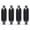 Black, variant on NEH Twin Eye Ribbed Boat Pontoon Fender 8.5" x 27" 4pcs Inflatable Vinyl Mooring Bumpers Guard Dock Docking - Black